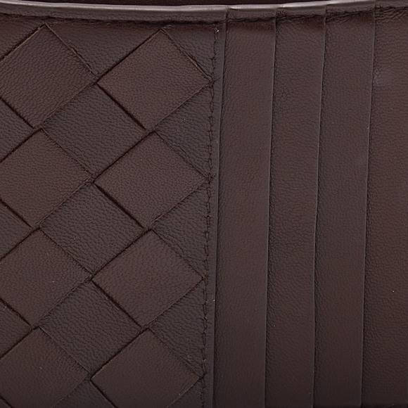 BOTTEGA VENETA Brown Intrecciato Leather Zip Card Holder - Picture 5 of 8